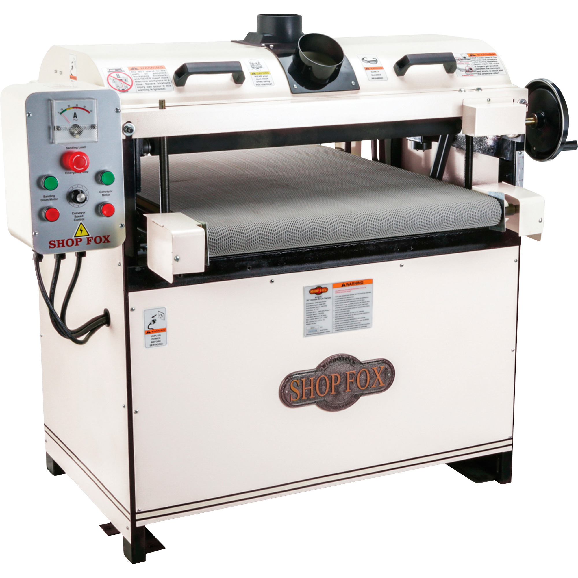 Shop Fox Dual Drum Sander - 26in., 5 HP, 2300 FPM, Model# W1678